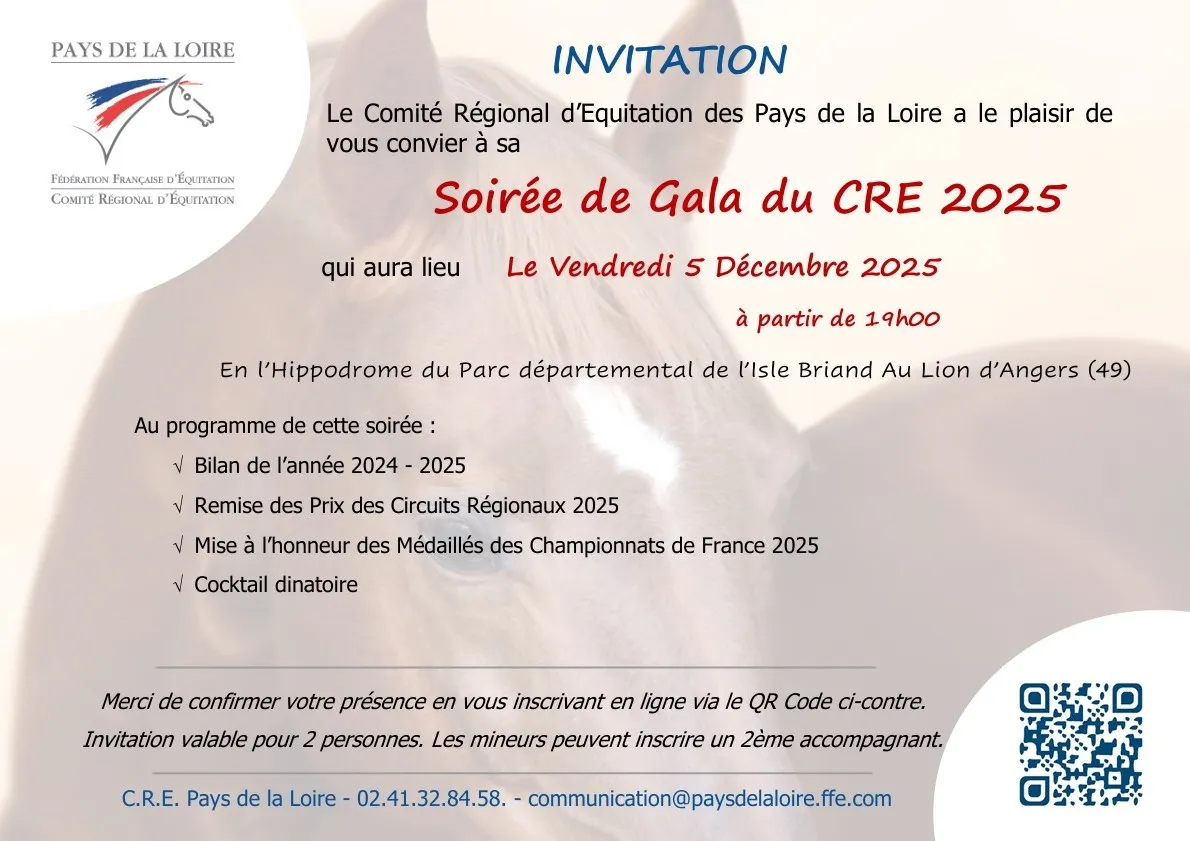 Invitation Gala CRE 2025