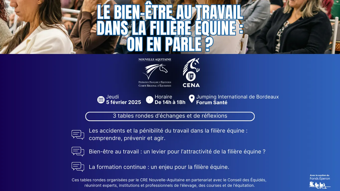 Tables rondes - Le bien-être au travail dans la filière équine : on en parle ?