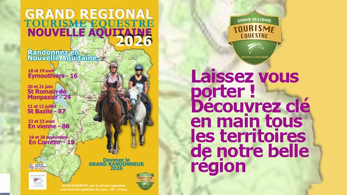 Affiche Grand Régional Tourisme Équestre - GRTE Nouvelle Aquitaine 2026