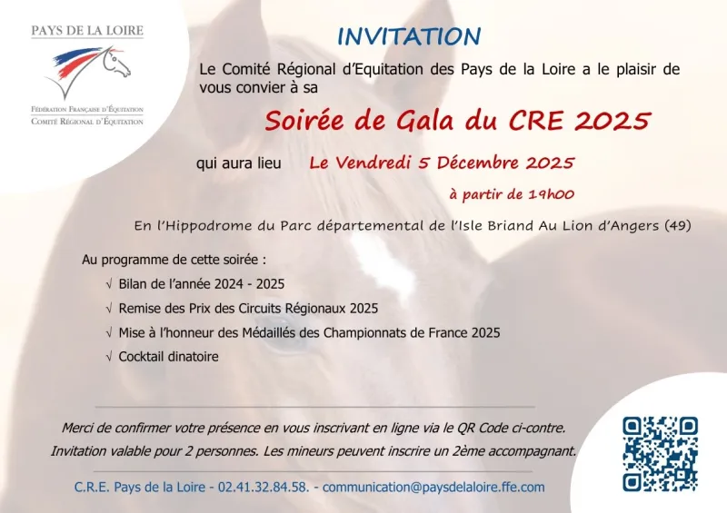 Invitation Gala CRE 2025