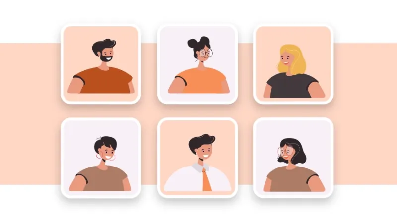 Illustration portraits de la Team